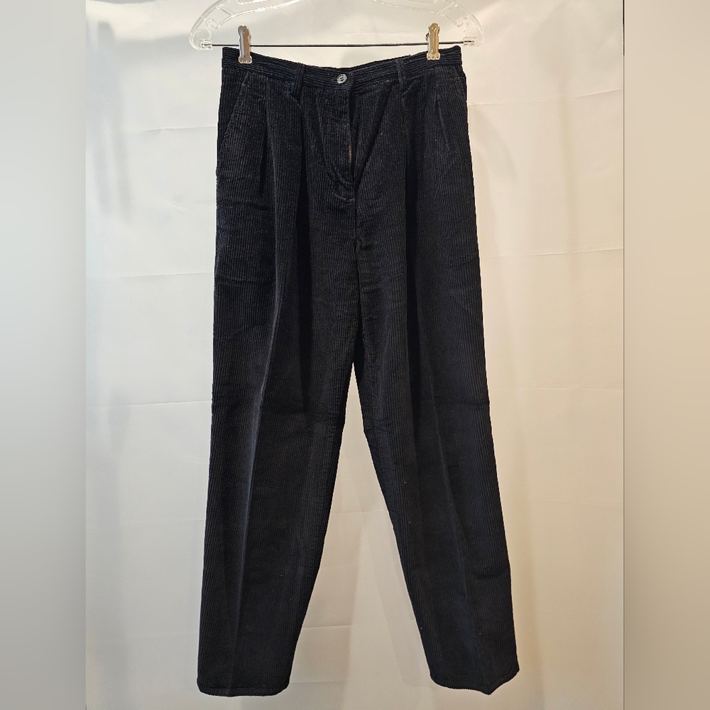 Jones New York Sport Petite Cotton Corduroy Black Pants Size 6P